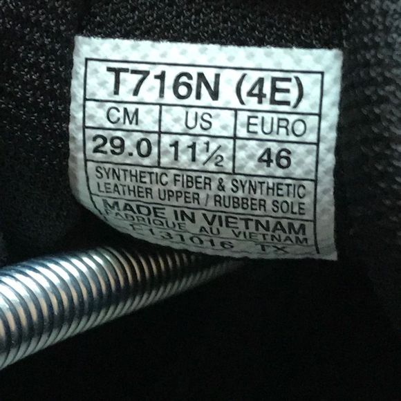 Asics Gel-Contend 4 Black/White Athletic Running Shoes T716N Men's Size 11.5 4E - Picture 11 of 12